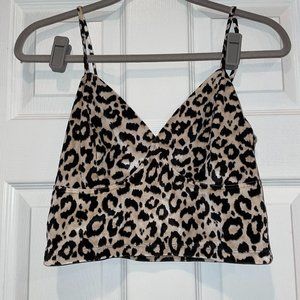 Cheetah print crop top